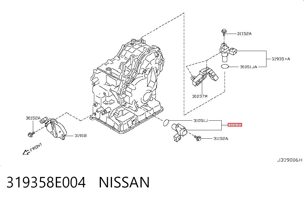 319358E004 Nissan/Infiniti Captador de velocidad