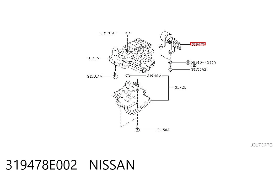 319478E002 Nissan/Infiniti Servomotor de control de la transmisión automática