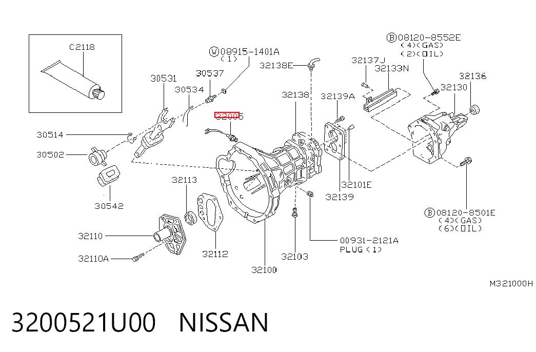  Sensor de marcha atrás Nissan Terrano 1