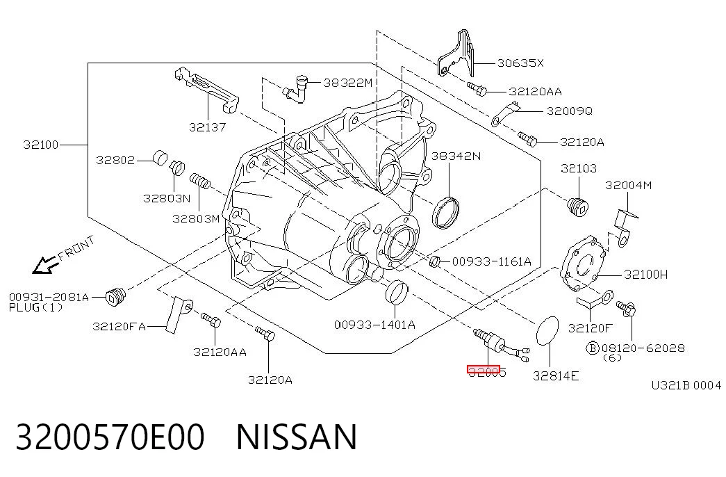 Interruptor, piloto de marcha atrás Nissan Sunny III (Y10)