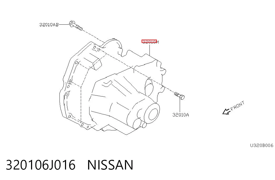 Transmisión automática ensamblada NISSAN 320106J016