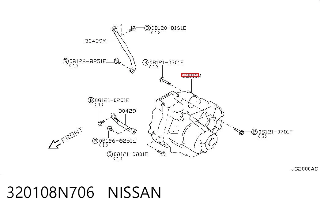 Transimisión manual para Nissan Almera CLASSIC B10RS
