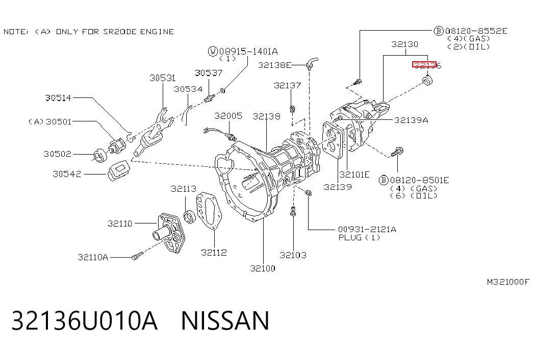 Retén del eje secundario de la transmisión NIPPON MOTORS OS100435N