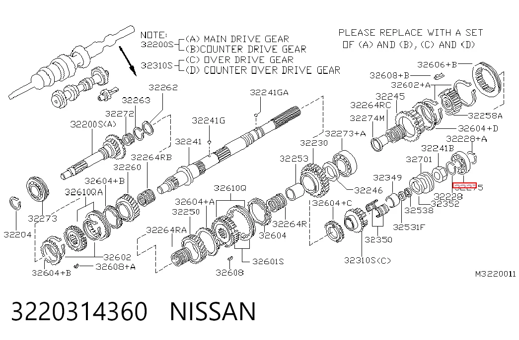 3220314360 Nissan/Infiniti