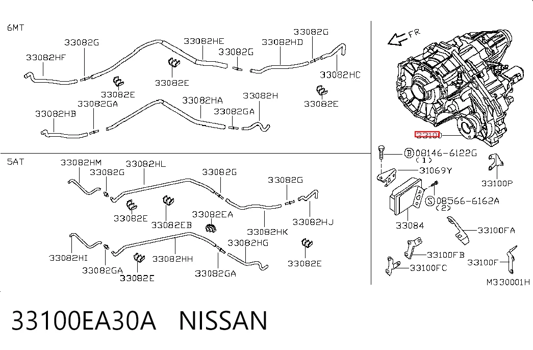 Caja de transferencia para Nissan Navara NP300 III D40
