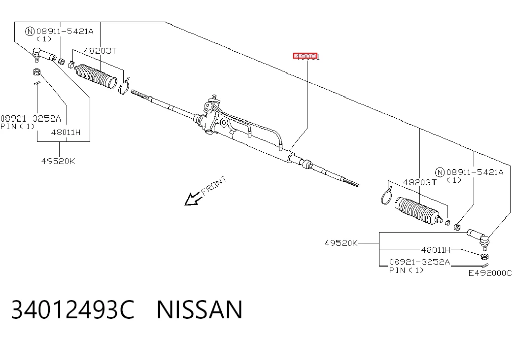 Engranaje de dirección Nissan Primera sedán (P12) (2002 - 2008) precio, desde 168,43 EUR
