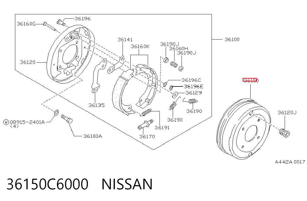 Comprar Tambor de freno trasero Nissan Patrol Y61 a bajo precio