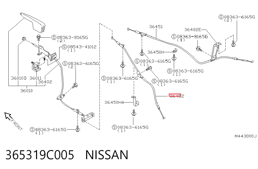 Cable de freno de mano trasero izquierdo Nissan Vanette CARGO furgoneta (C23) (1995 - 2001) precio, desde 22,45 EUR