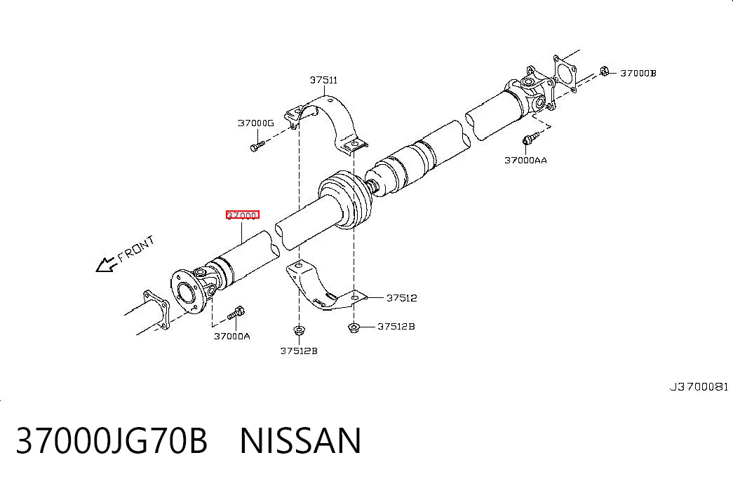 37000JG70B Nissan/Infiniti