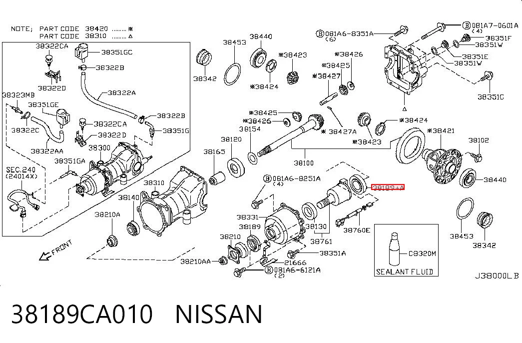 38189CA010 Nissan/Infiniti
