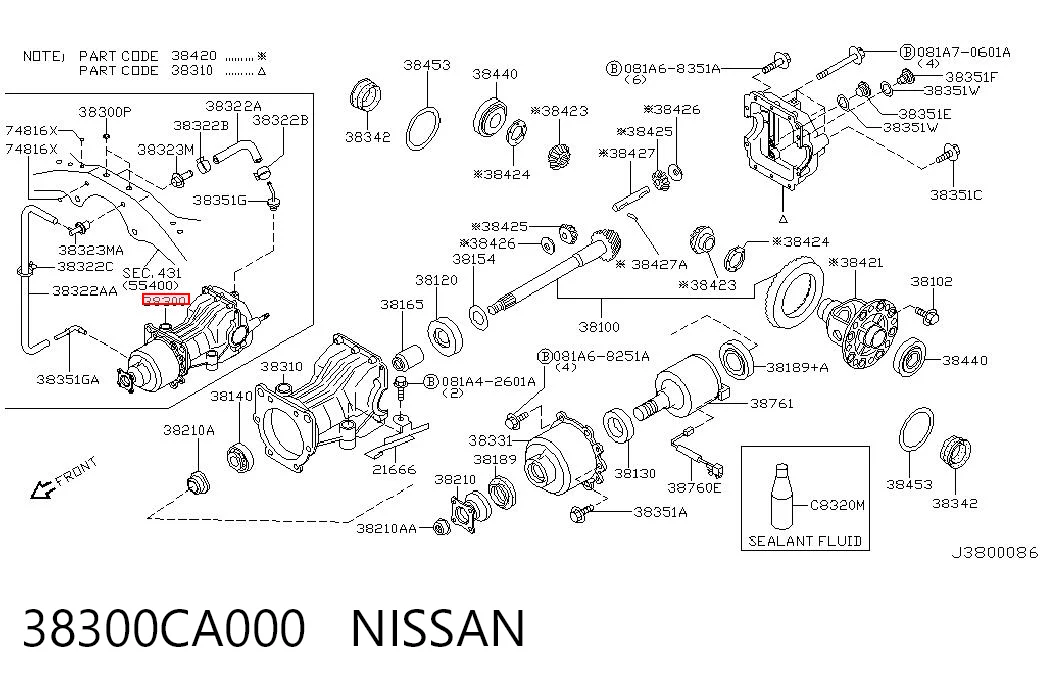 38300CA000 Nissan/Infiniti