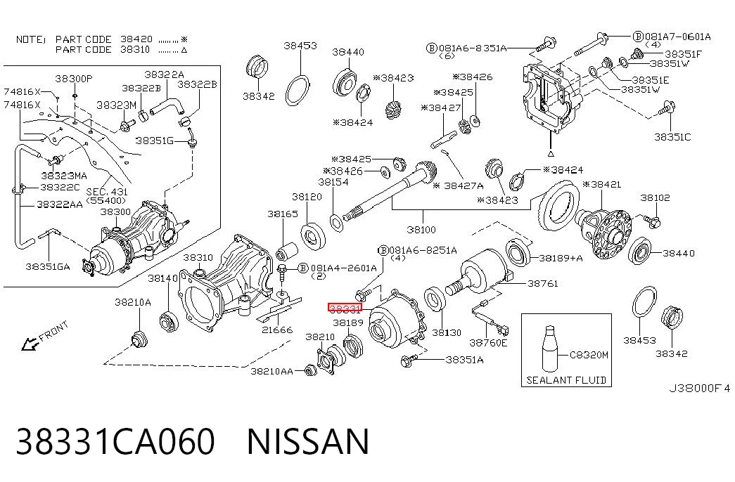 38331CA060 Nissan/Infiniti
