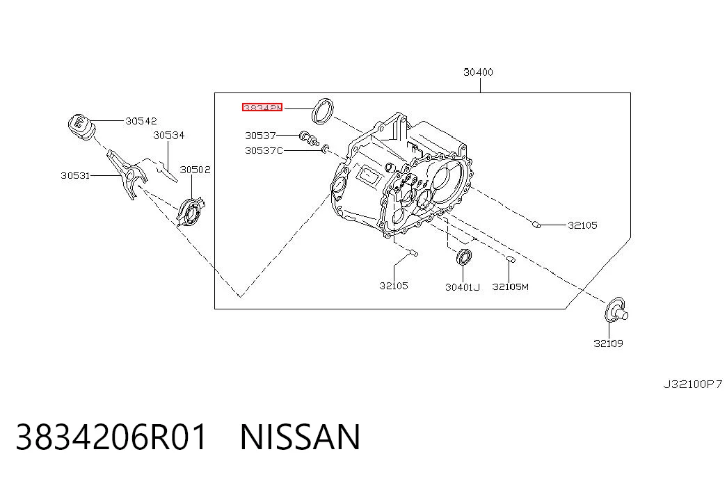3834206R01 Nissan/Infiniti Retén del semieje delantero derecho