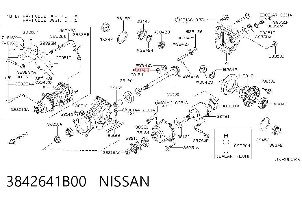 3842641B00 Nissan/Infiniti