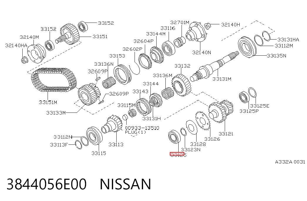 50208 GAZ Cojinete de la transmisión