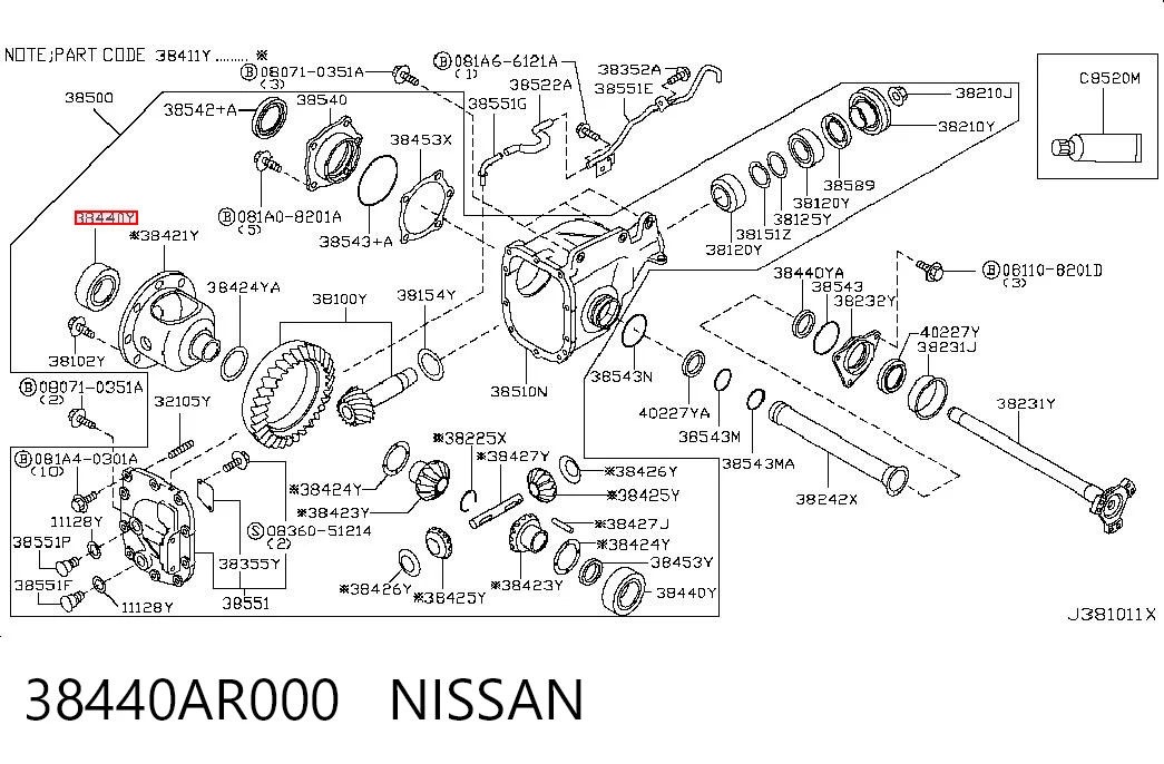 38440AR000 Nissan/Infiniti