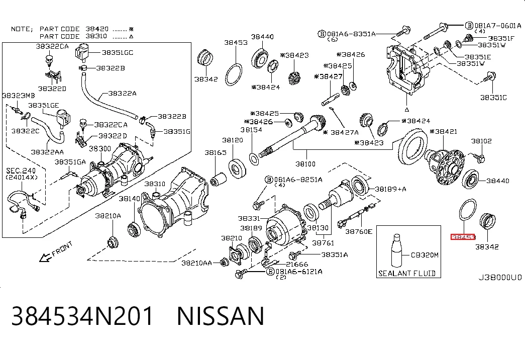 384534N201 Nissan/Infiniti