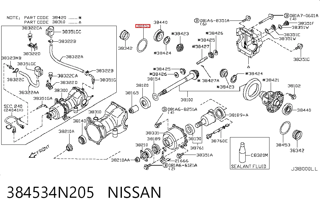 384534N205 Nissan/Infiniti