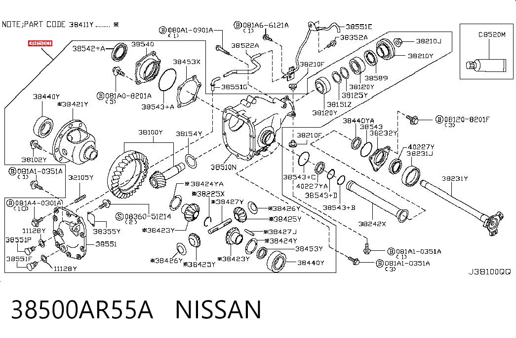 38500AR55A Nissan/Infiniti