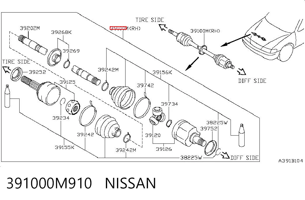 391000M910 Nissan/Infiniti