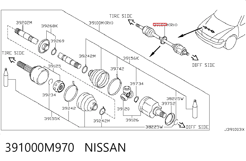 391000M970 Nissan/Infiniti