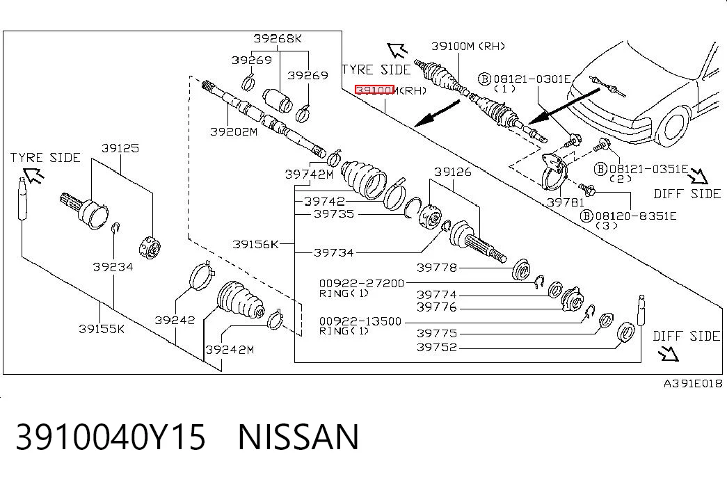 3910040Y15 Nissan/Infiniti