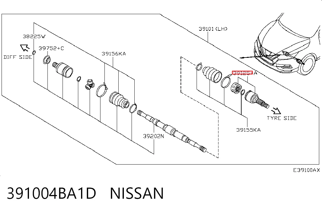  Junta homocinetica Nissan Qashqai 2