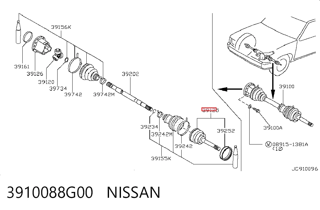 Junta homocinética exterior delantera Nissan Terrano I SUV (WD21) (1986 - 1995) precio, desde 35,91 EUR