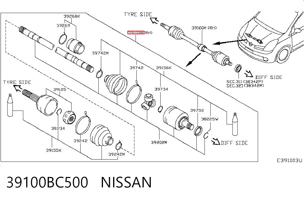 39100BC500 Nissan/Infiniti