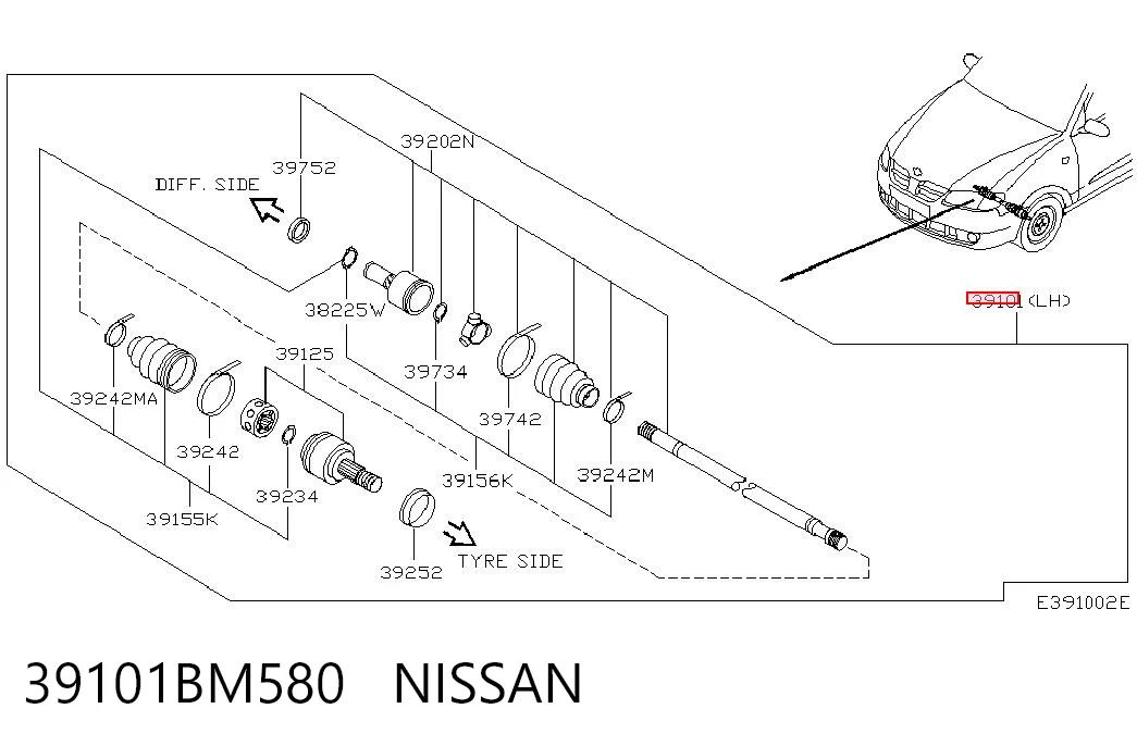 39101BM580 Nissan/Infiniti