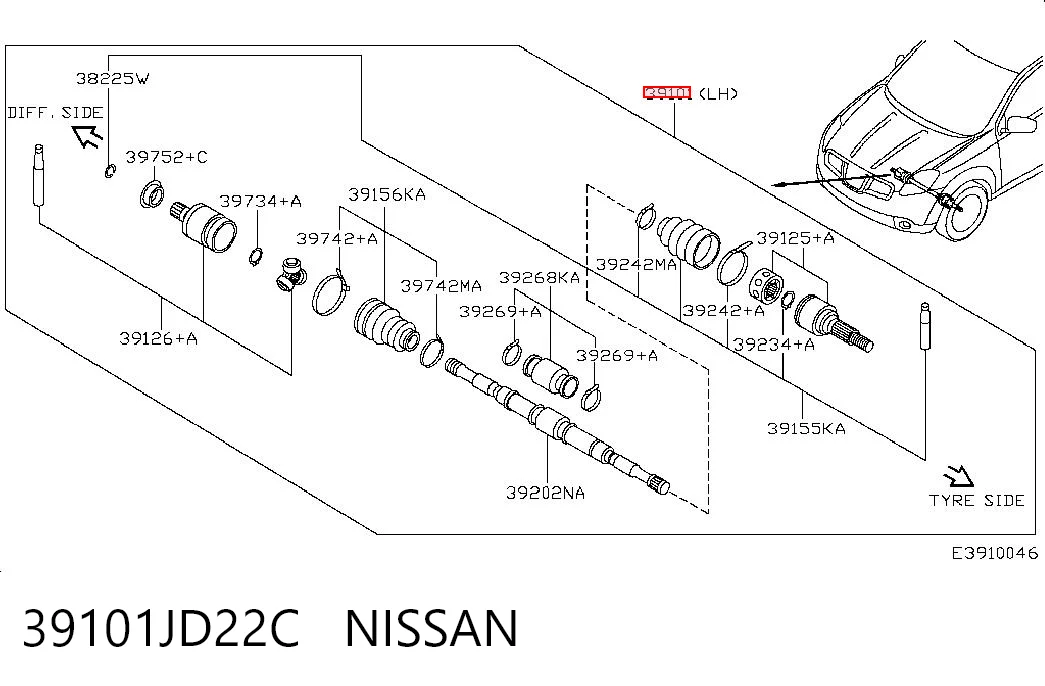 39101JD22C Nissan/Infiniti