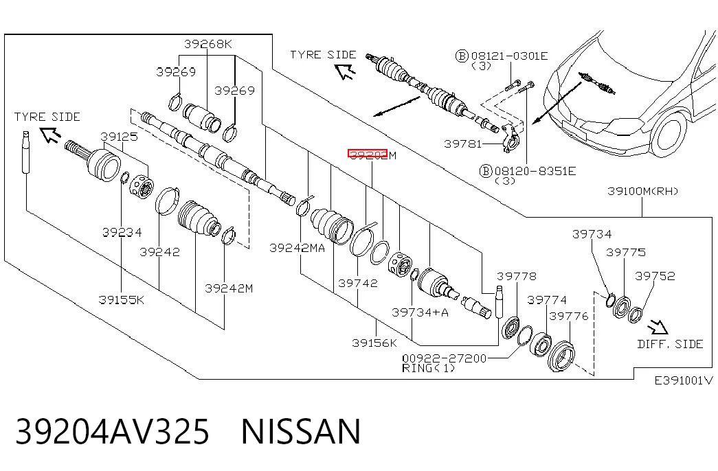 39204AV325 Nissan/Infiniti