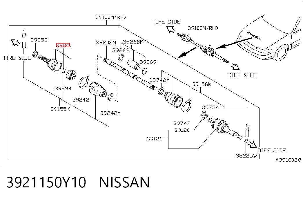 Comprar Junta homocinética exterior delantera Nissan Almera II N16 a bajo precio