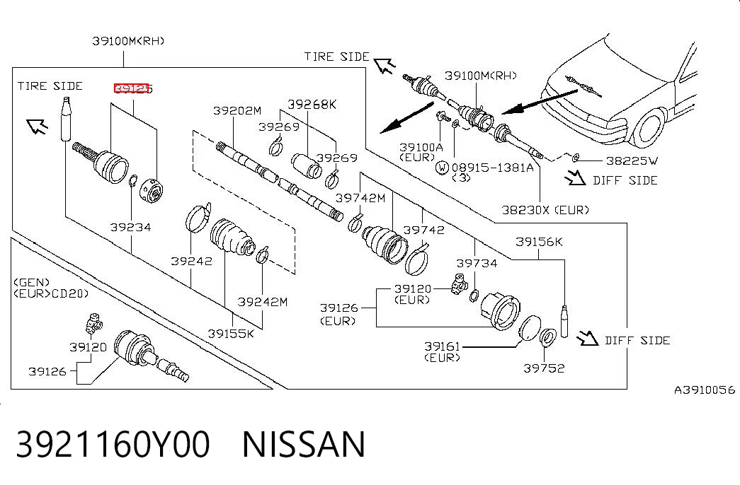 3921160Y00 Nissan/Infiniti