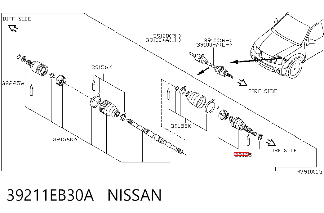 Junta homocinetica para Nissan Navara D40