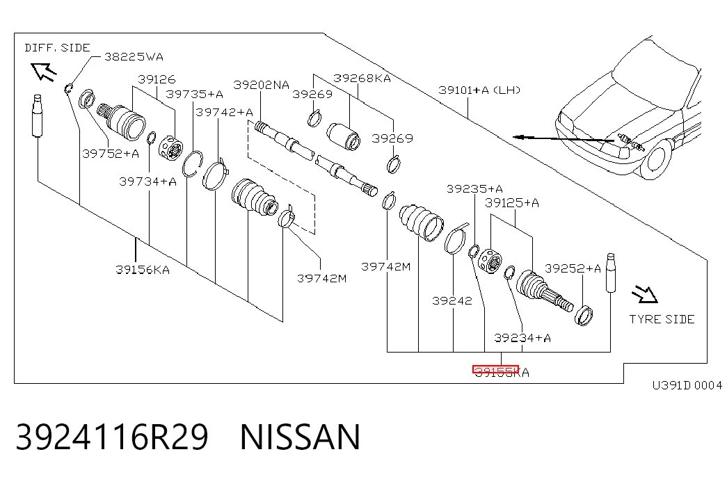 3924116R29 Nissan/Infiniti