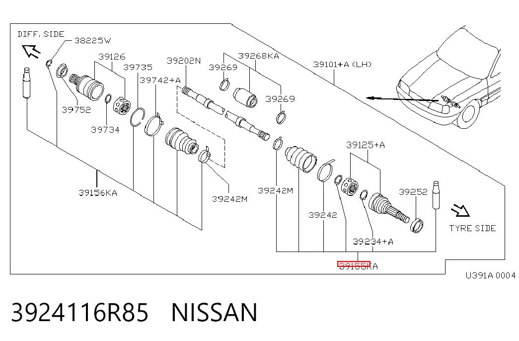3924116R85 Nissan/Infiniti