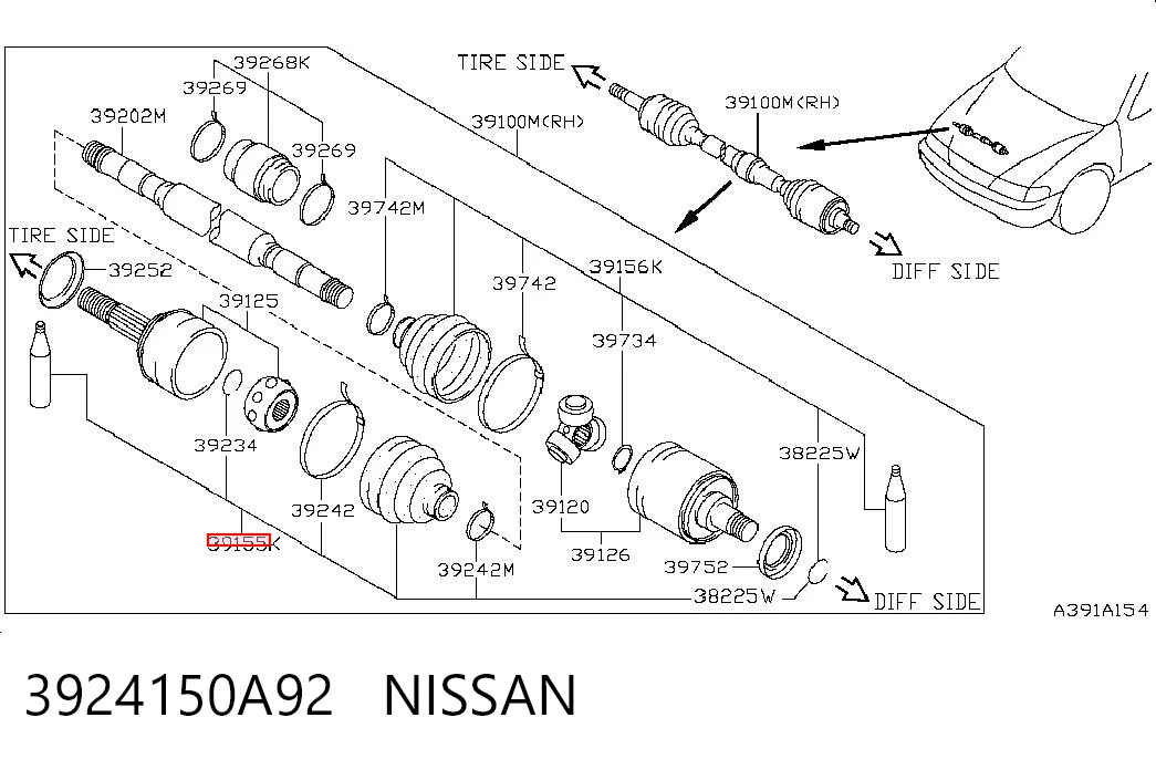 3924150A92 Nissan/Infiniti