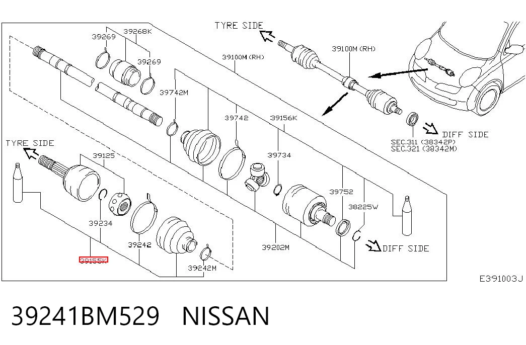 39241BM529 Nissan/Infiniti