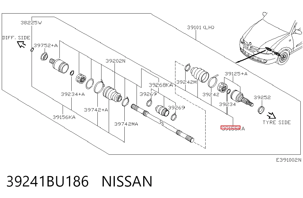 39241BU186 Nissan/Infiniti