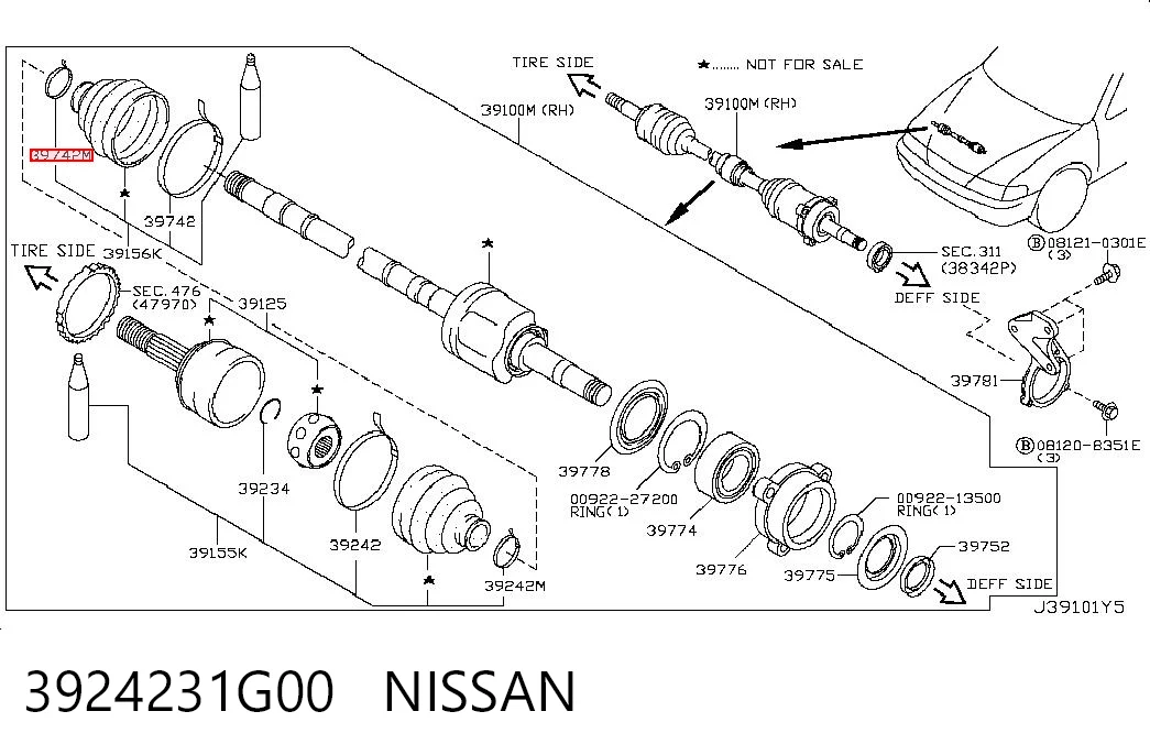 3924231G00 Nissan/Infiniti