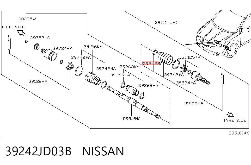 39242JD03B Nissan/Infiniti