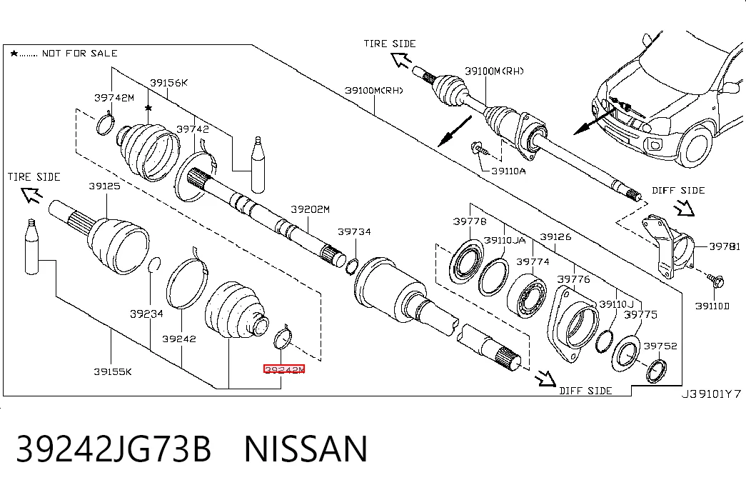 39242JG73B Nissan/Infiniti