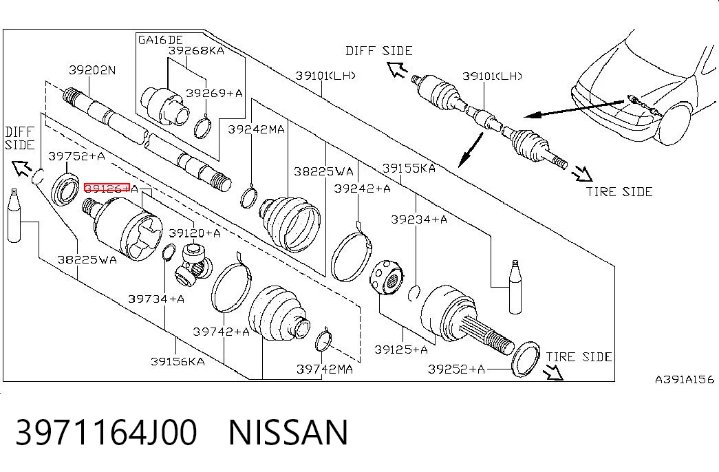 3971164J00 Nissan/Infiniti