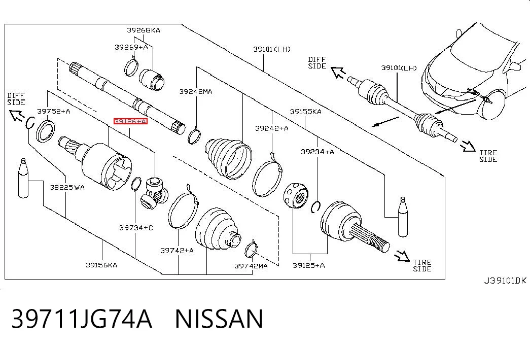 39711JG74A Nissan/Infiniti