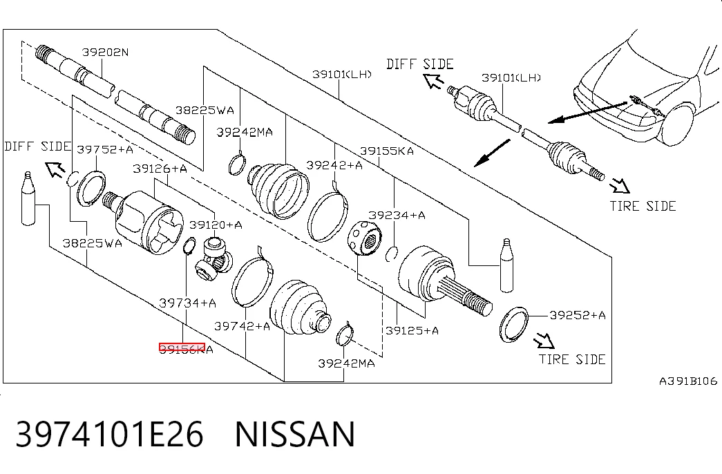 3974101E26 Nissan/Infiniti