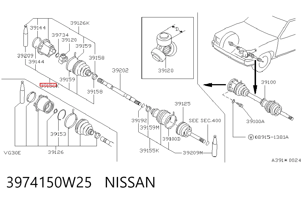 Fuelle transmisión delantero exterior Nissan Terrano I SUV (WD21) (1986 - 1995) precio, desde 11,15 EUR