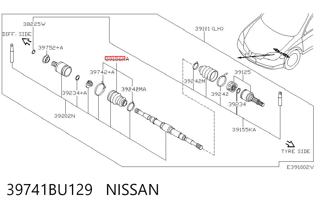 39741BU129 Nissan/Infiniti