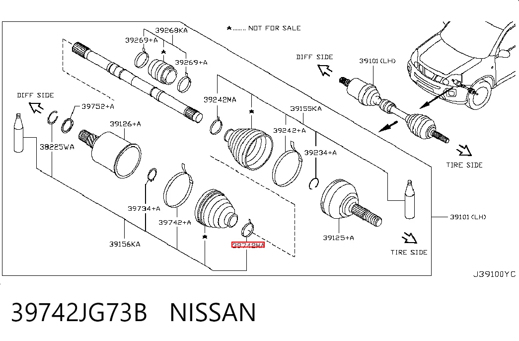 39742JG73B Nissan/Infiniti