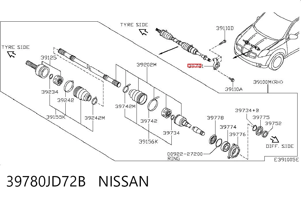 39780JD72B Nissan/Infiniti